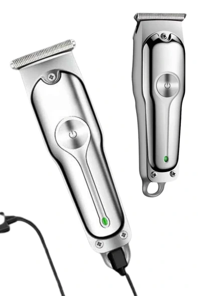 LitaeTrend Paslanmaz Çelik Bıçaklı Kablosuz Şarjlı Dijital Göstergeli Tıraş Makinesi - Resim 4