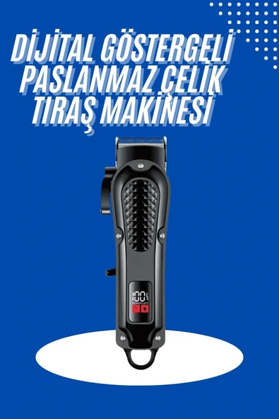 LitaeTrend Profesyonel Saç Kesme Aleti Dijital Saç Sakal Tıraş Makinesi Uzun Ömürlü ürün görseli 1
