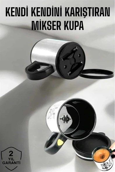 LitaeTrend Yazılı Mug Kupa Karıştırıcı Özelliği Ve Paslanmaz Çelik - Resim 2