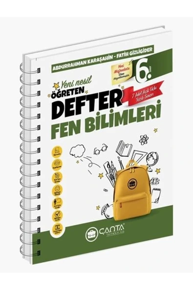 Çanta Yayınları 6.Sınıf Fen Bilimleri Okula Yardımcı Öğreten Defter ürün görseli