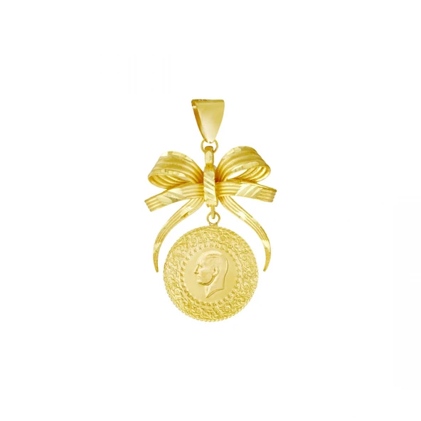 22 Ayar Altın Baskı Kolye Ucu T076474