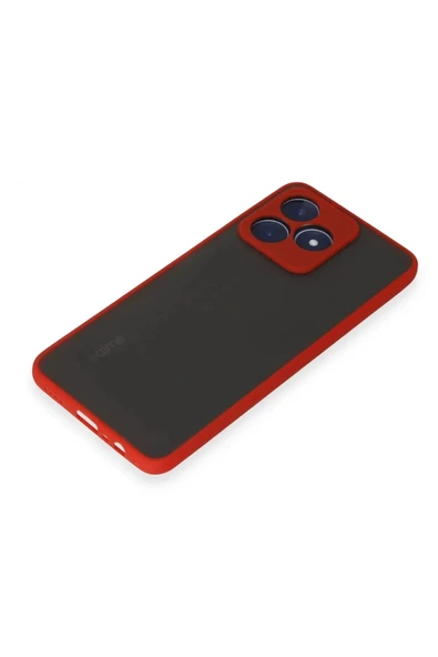LitaeTrend Realme C53 Kılıf Montreal Silikon Kapak - Kırmızı - Resim 4