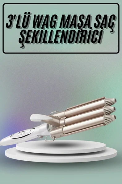 LitaeTrend Saç Şekillendirici Wag Maşa Üçlü Yüksek Isı Ayarlı Seramik Kaplama ürün görseli