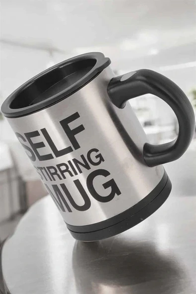 LitaeTrend Mikser Kupa Yazılı Mug Bardak Karıştırma Özelliği - Resim 4