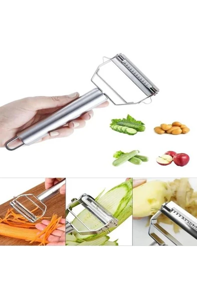 Saint Belisama Concept Paslanmaz Çelik Julyen Soyacak Sebze Meyve Dilimleyici Soyacak Patates Soyacağı Jülyen - Resim 2