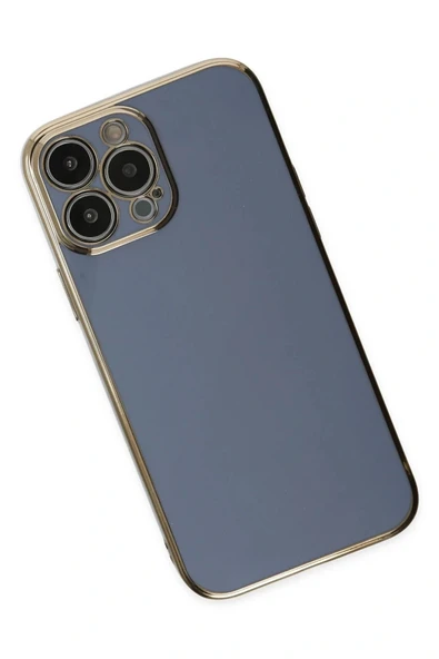 LitaeTrend iPhone 15 Pro Max Kılıf Volet Silikon - Mavi - Resim 2