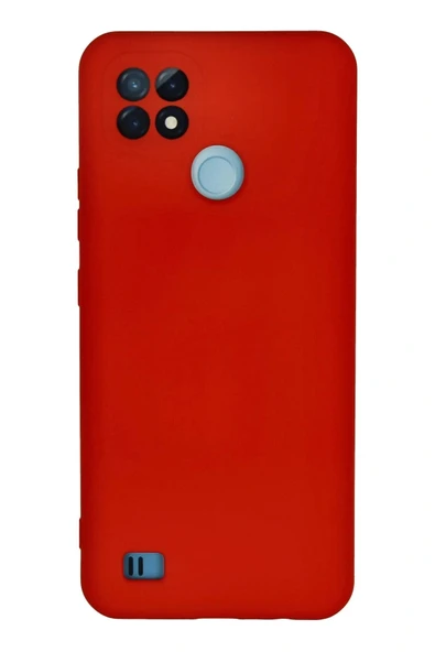 LitaeTrend Realme C21 Kılıf Nano içi Kadife Silikon - Kırmızı ürün görseli 1