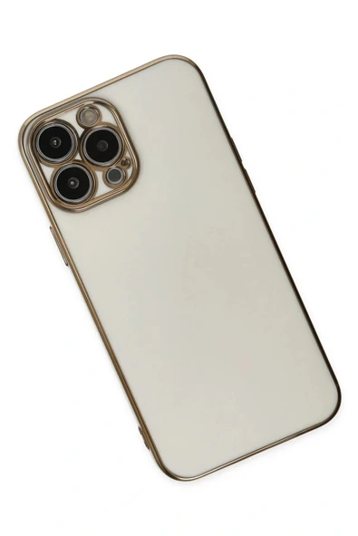 LitaeTrend iPhone 15 Pro Max Kılıf Volet Silikon - Beyaz - Resim 2