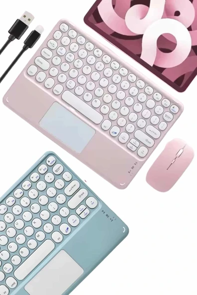 LitaeTrend Profesyonel Wifi Q Klavye Bluetooth Klavye Touchpad 10.8 Inç - Resim 3