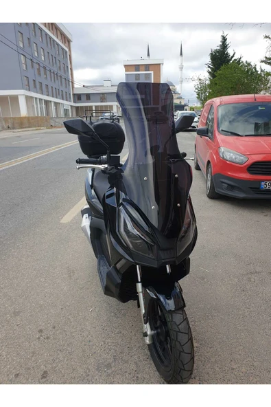 MOTOCAM Apachi Ventro 150 Siperlik Ön Cam 2023-2025 Model 78cm Siyah Renkli 4mm - Resim 2