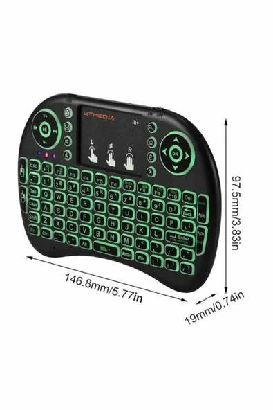 LitaeTrend Mini Klavye Gaming Pc Playstation Ledli Mouse Rgb Mouse Bluetooth Usb - Resim 4