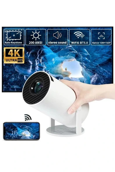 LitaeTrend Ayaklı Projeksiyon Taşınabilir Mini Projektör Sinema Projektörü Android - Resim 5