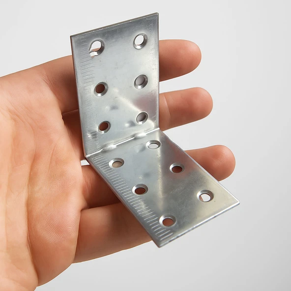 Metal L Demiri 40x60x60 mm Köşebent (50 Adet) Mobilya Dolap Eşya Duvara Sabitleme Bağlantı Aparatı - Resim 4