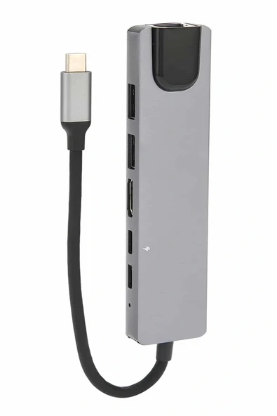 LitaeTrend 8 Port Çoklayıcı Macbook Ile Uyumlu Çoğaltıcı Type-C dönüştürücü TF SD kart - Resim 5