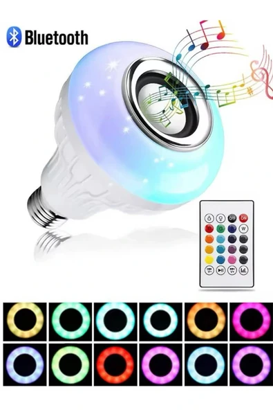 LitaeTrend Lamba Hoparlör Ampül Görünümlü Renk Değiştirebilen Android ve İOS Uyumlu - Resim 4