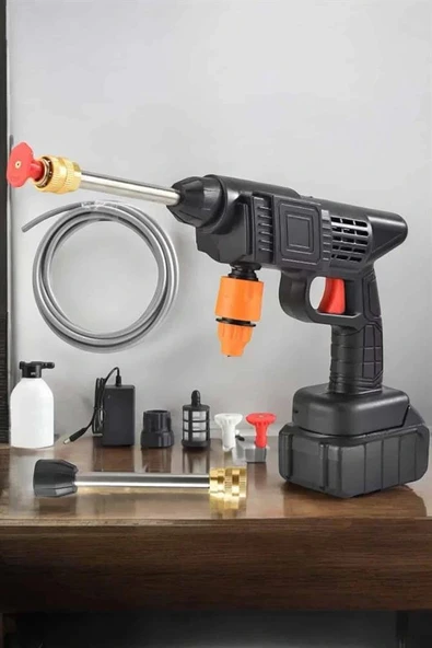 LitaeTrend Bahçe ve Araba Yıkama Tabancası Su Basınçlı Hazneli Bataryalı Oto Yıkama - Resim 3