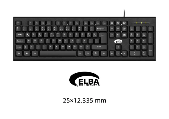 Elba K112 Q Usb Siyah Türkçe Kablolu Standart Klavye ürün görseli