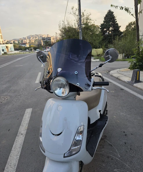 MOTOCAM SYM Fiddle 2 3 4 Ön Cam 2009-2023 Model 44cm Siyah Renkli APARAT GÖNDERİLMEYECEK - Resim 3