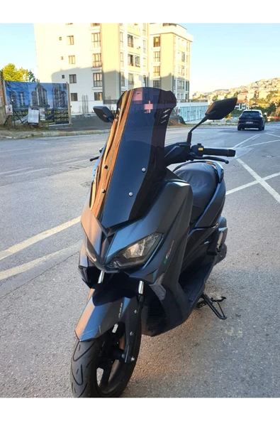 MOTOCAM Revolt RSX5 Siperlik Ön Cam 2022-2025 Model 75cm Siyah Renkli 4mm - Resim 3