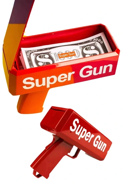 LitaeTrend Çocuklara Özel Eğlenceli Para Saçma Makinası Parti Oyuncağı Kırmızı - Resim 4