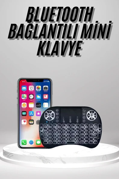 LitaeTrend Kablosuz Türkçe Q Klavye RGB Işıklı Televizyon Ps3 Dokunmatik Mouse ürün görseli 1