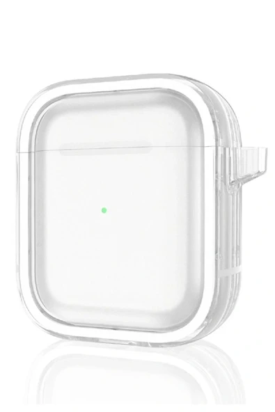 LitaeTrend Airpods 4 (4.nesil) Shiny Şeffaf Kılıf - Beyaz ürün görseli 1