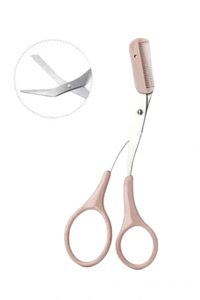 LitaeTrend 2'li Kaş Bakım Seti Taraklı Kaş Makası Ve Kaş Usturası Kaş Şekillendirici - Resim 3