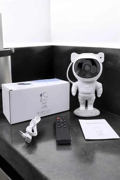 LitaeTrend Astronot Görünümlü Projeksiyon Speaker Taşınabilir - Resim 5