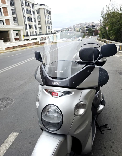 MOTOCAM Aprilia Scarabeo 500 Siperlik Ön Cam 49cm 2003-2008 Model Şeffaf Renkli 4mm - Resim 3