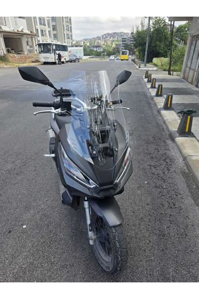 MOTOCAM Apachi Ventro 150 Siperlik Ön Cam 2023-2025 Model 57cm Şeffaf Renkli 4mm - Resim 2