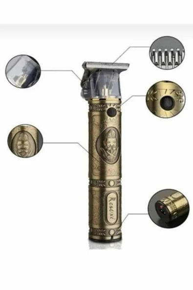 LitaeTrend Tıraş Makinesi Şarjlı Çizik Tıraş Paslanmaz Çelik Bıçaklı 4 Taraklı - Resim 5