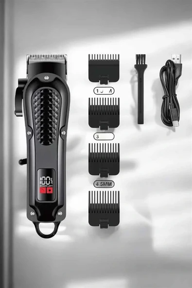LitaeTrend Sıfır Tıraş Makinesi Dijital Göstergeli Paslanmaz Çelik Bıçaklı Taşınabilir - Resim 3