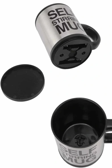 LitaeTrend Sıcak Tutan Termos Bardak Kendi Kendini Karıştıran Mikser Kupa - Resim 4