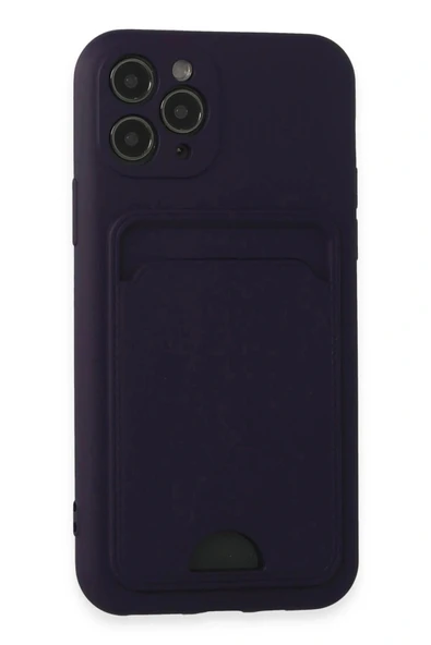 LitaeTrend iPhone 11 Pro Kılıf Kelvin Kartvizitli Silikon - Derin Mor ürün görseli 1