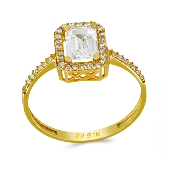 22 Ayar Altın Baget Yüzük T076637