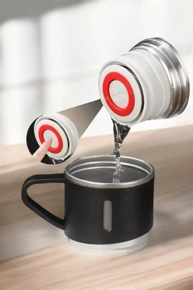 LitaeTrend Paslanmaz Çelik 3’lü Termos Seti Vakumlu ve 8 Saat Isı Koruma ürün görseli 1