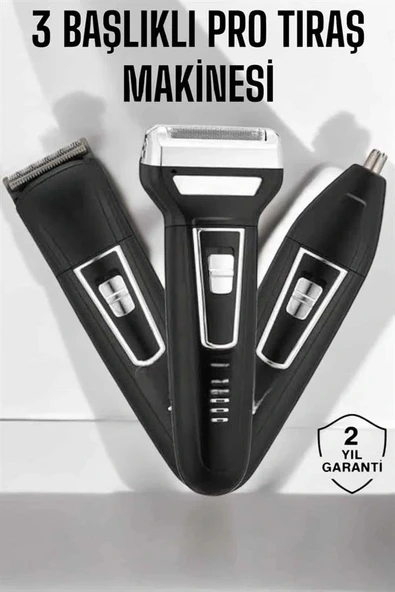 LitaeTrend 3 Başlıklı Profesyonel Tıraş Makinesi - Resim 2