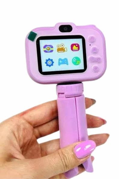 LitaeTrend Çocuk Için Eğitici Video Kamera Ayaklı Mini Fotoğraf Makinesi - Resim 3