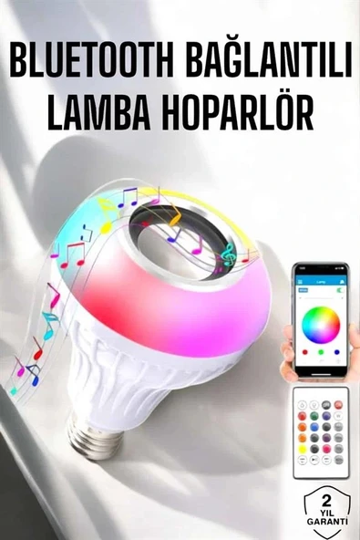LitaeTrend Lamba Led Hoparlör Dayanıklı ve Uzun Ömürlü Bluetooth Hoparlör - Resim 2