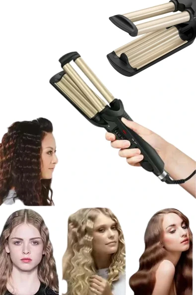 LitaeTrend Profesyonel Seramik Kaplama Saç Şekillendirici Wag Maşa Isı Ayarlı - Resim 4