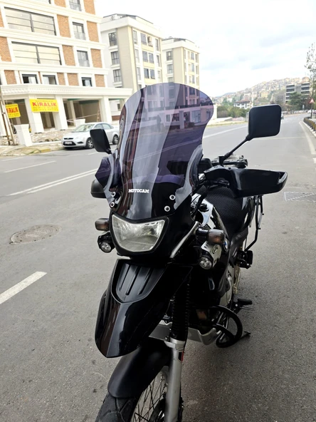 MOTOCAM Bmw F650 GS Siperlik Ön Cam 2004-2007 Model 50cm siyah Renkli 4mm SPORTİF - Resim 3