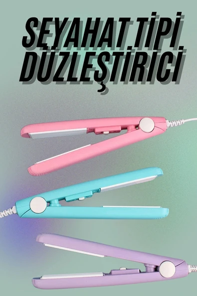 LitaeTrend Mini Düzleştirici Seramik Kaplama Seyahat Tipi Elektriklenme Karşıtı ürün görseli 1