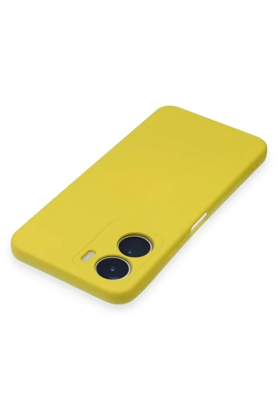 LitaeTrend Vivo Y16 Kılıf Nano içi Kadife Silikon - Sarı - Resim 4