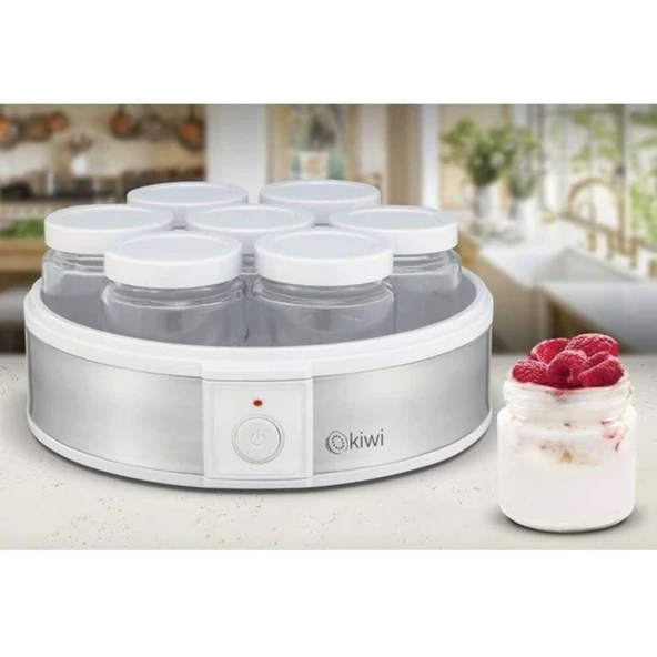 KYM-7211 Yoğurt Yapma Makinesi Paslanmaz Çelik Cam Kavanoz - Resim 3