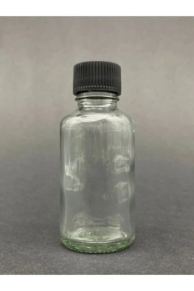 12 ADET - 30 Ml Şeffaf Cam Şişe Siyah Kapak Limonata şişesi Kolonya Şişesi, Meyve Suyu Şişesi, 30 ML - Resim 2