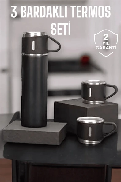 LitaeTrend 500 ml Kapasiteli Taşınabilir Basınçlı Termos Seti Günlük Kullanım için İdeal - Resim 2