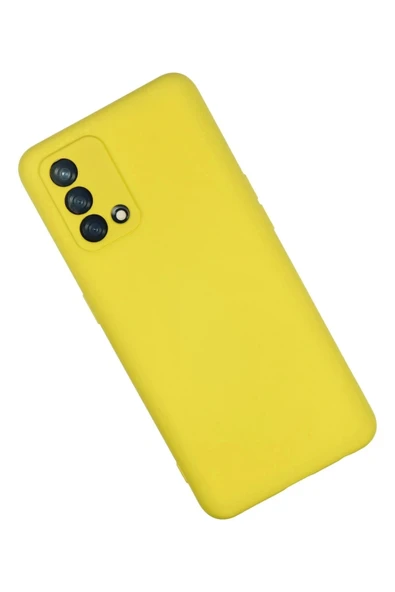 LitaeTrend Oppo A74 4G Kılıf Nano içi Kadife Silikon - Sarı - Resim 2