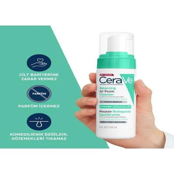 Cerave Balancing Air Foam Cleanser 148 ml ürün görseli
