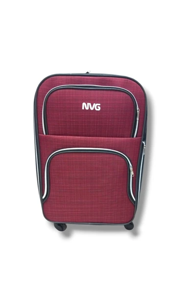 NVG 848-26 Havlu Kumaş 4 Teker Ekose Desen Orta Boy Valiz ürün görseli