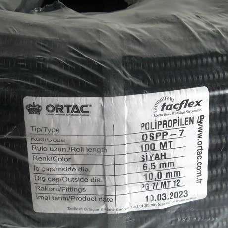 Ortaç Pg-7 Siyah Polıpropılen Spiral | OSPP-7 ürün görseli 1